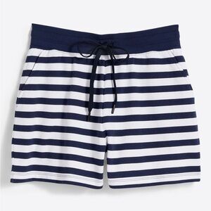 NEWDraper James Kelsea Sweat-shorts IN AWNING STRIPE, Navy, MEDIUM